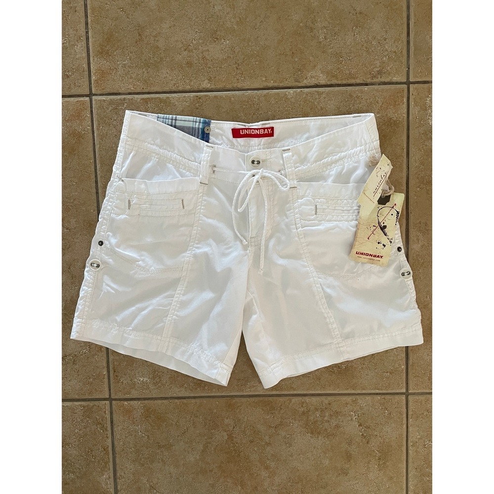 NWT Unionbay Morgan White Shorts 100% Cotton Size 1
